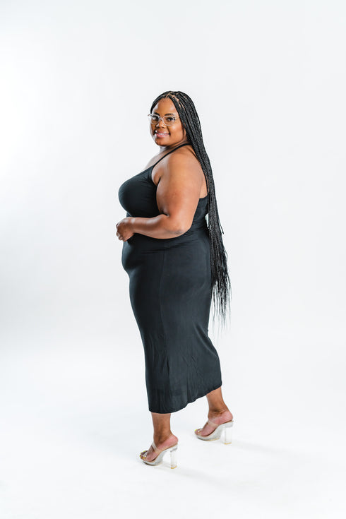 Black Racerback Maxi Dress | Plus Size